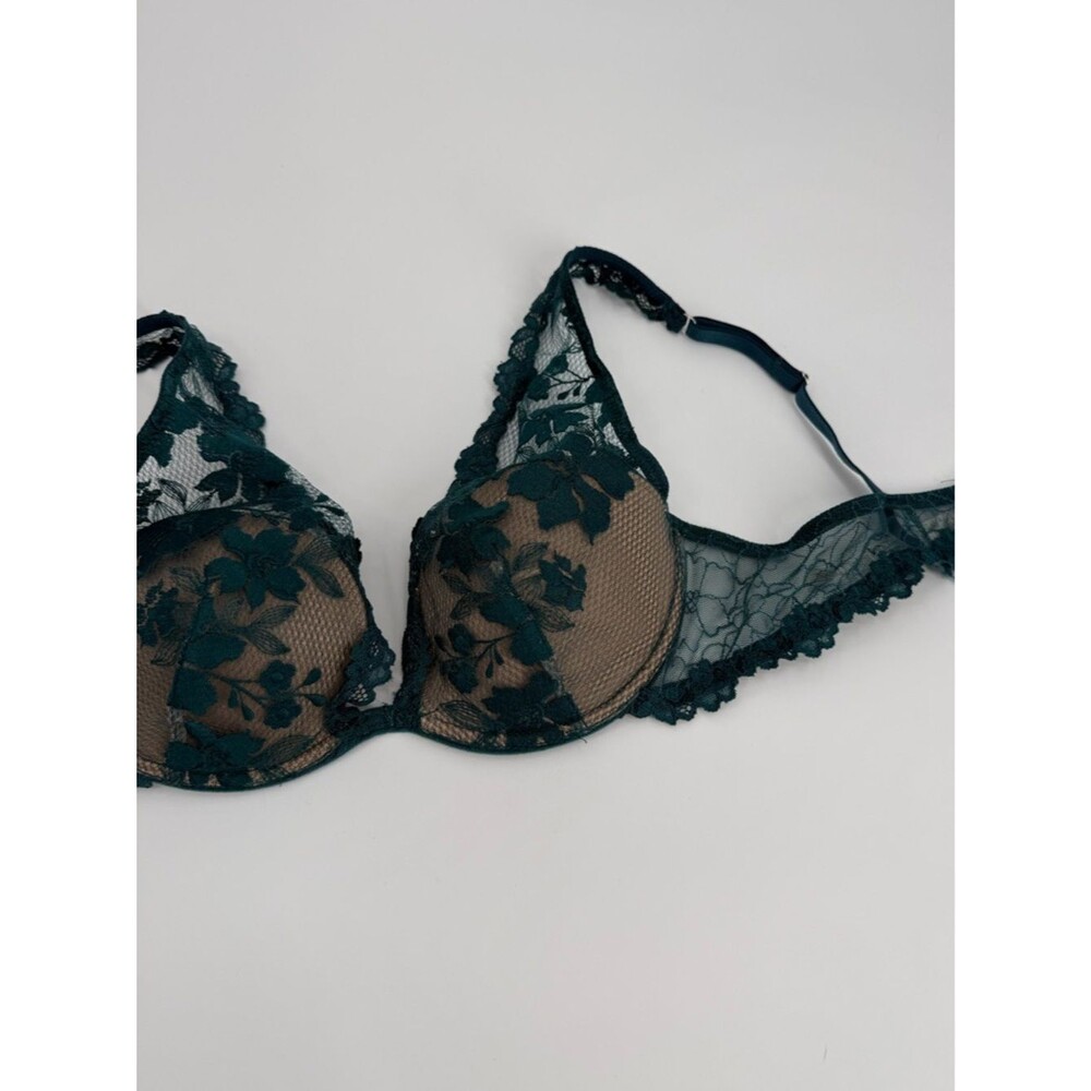 Intimissimi Pretty Flowers Elena Balconnette Bra | Teal/Emerald | Size 34B - Picture 11 of 11